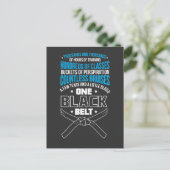 One Black Belt Martial Arts Training Fighter Briefkaart (Staand voorkant)