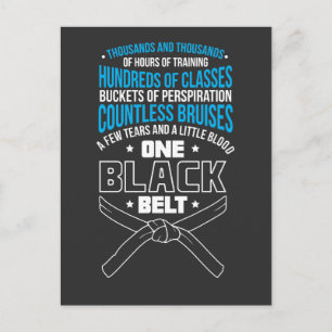 One Black Belt Martial Arts Training Fighter Briefkaart
