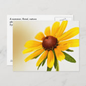 One Black-Eyed Susan Blossom Briefkaart (Voorkant / Achterkant)