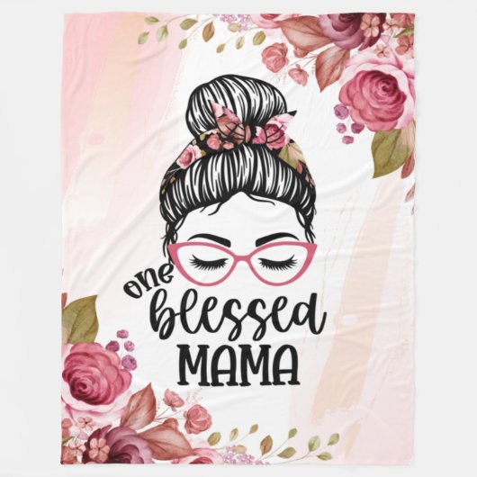 One Blessed Mama Fleece Deken (Voorkant)