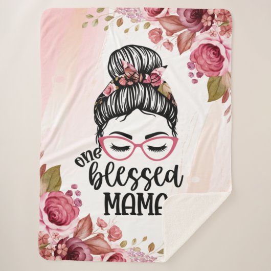 One Blessed Mama Sherpa Deken (Voorkant)