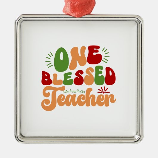 One Blessed Teacher Metalen Ornament (Voorkant)