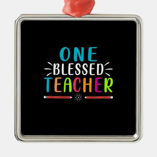 One Blessed Teacher Metalen Ornament (Voorkant)