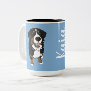 One Blue Eyed Bernese Mountain Dog Tweekleurige Koffiemok