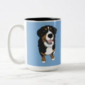 One Blue Eyed Bernese Mountain Dog Tweekleurige Koffiemok (Links)