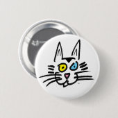 One Blue-Eyed Kat Ronde Button 5,7 Cm (Voorkant /achterkant)