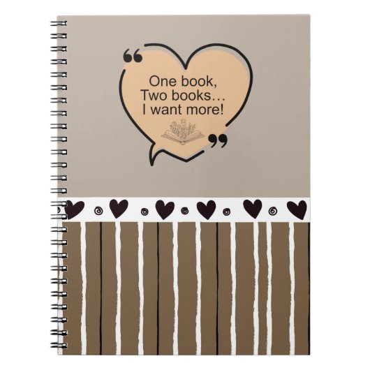 One Book, Two Books... I Want More! Notitieboek (Voorkant)