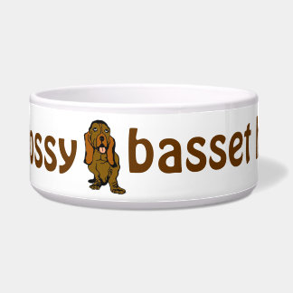 One Bossy Basset Hound Dog Bowl Voerbakje