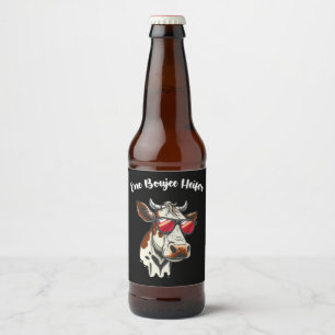 One Boujee Heifer Grappige Koe Retro Bier Etiket