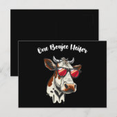 One Boujee Heifer Grappige Koe  Retro Briefkaart (Voorkant / Achterkant)