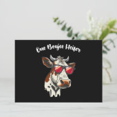 One Boujee Heifer Grappige Koe  Retro Kaart (Staand voorkant)
