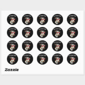 One Boujee Heifer Grappige Koe  Retro Ronde Sticker (Vel)