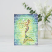 One Bubble Mermaid Briefkaart (Staand voorkant)