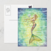 One Bubble Mermaid Briefkaart (Voorkant / Achterkant)