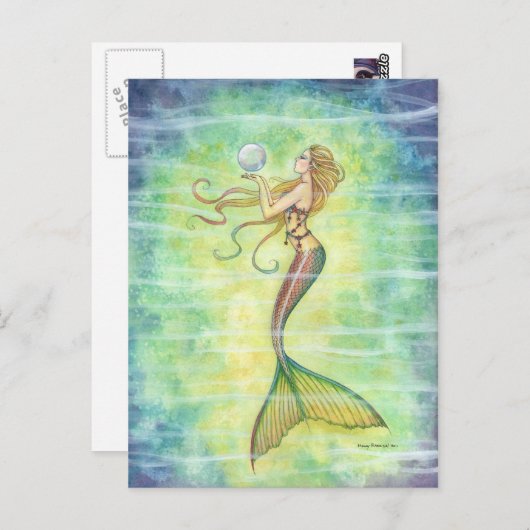 One Bubble Mermaid Briefkaart (Voorkant / Achterkant)