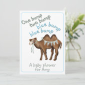 One bump two bump baby shower Invitation Kaart (Staand voorkant)
