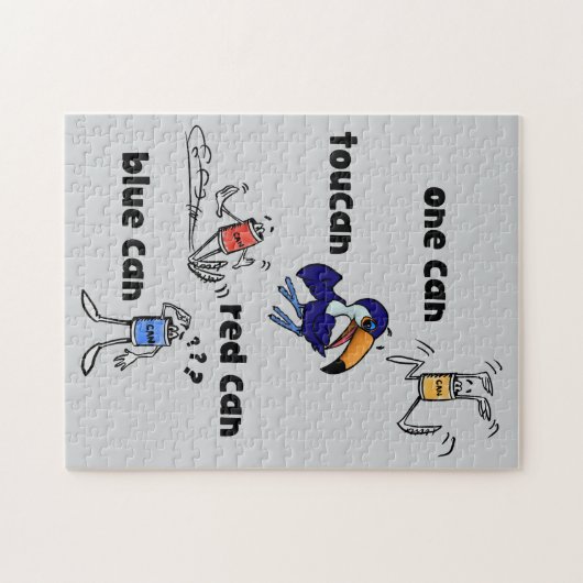 One Can Toucan Red Can Blue Can 252 Piece Puzzle Legpuzzel (Horizontaal)