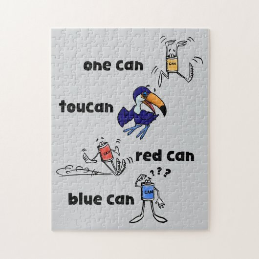 One Can Toucan Red Can Blue Can 252 Piece Puzzle Legpuzzel (Verticaal)
