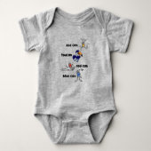 One Can Toucan Red Can Blue Can Baby Bodysuit (Voorkant)
