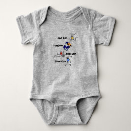 One Can Toucan Red Can Blue Can Baby Bodysuit