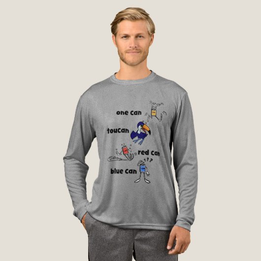 One Can Toucan Red Can Blue Can Men LS Shirt (Voorkant)