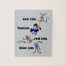 One Can Toucan Rode Blik Blauw Blik 110-delige Puz
