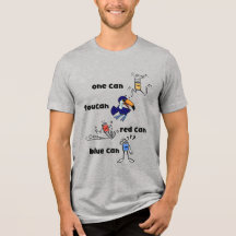 One Can Toucan Rode Blik Mannen T-shirt