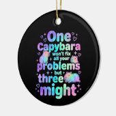 One capybara won't fix all your problems but three keramisch ornament (Links)