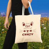One Cat Short van Crazy Funny Whimsical Schattige  Tote Bag