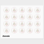 One-ce Upon A Time Princess 1st Birthday Party Ronde Sticker (Vel)