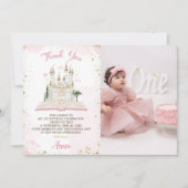 One-ce Upon A Time Princess 1st Party Photo Bedankkaart (Voorkant)