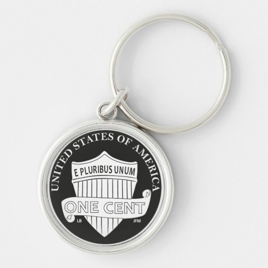 One Cent Amerikaanse Dollar Munt Handgemaakt Sleutelhanger (Voorkant)