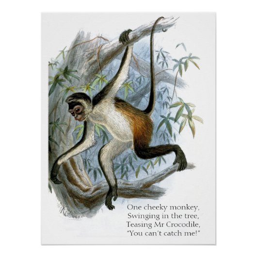 One Cheeky Monkey CC0365 Kinderen Perfect Poster (Voorkant)