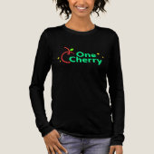 One Cherry Schattige Fruit Logo – Minimale Vector Tri-Blend Shirt (Voorkant)