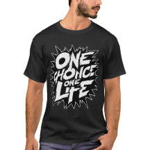 One Chice One Life Zwart mannen T-shirt