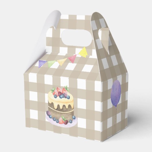 One Chick Eerste verjaardag Bedankt Bedankdoosjes (Achterkant)