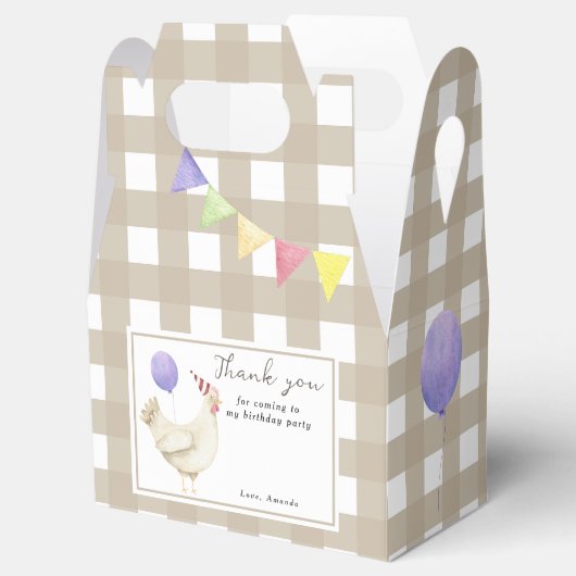 One Chick Eerste verjaardag Bedankt Bedankdoosjes (Geopend)