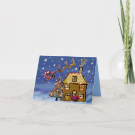 One Christmas Night Holiday Cards Feestdagen Kaart