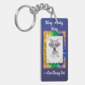 One Classy Cat Funny Bling Cat Sleutelhanger (Voorkant Links)