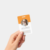 One-Color Modern Professional Logo Foto ID Badge (Handheld)