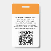 One-Color Modern Professional Logo Foto ID Badge (Achterkant)