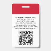 One-Color Modern Professional Logo Foto ID Badge (Achterkant)