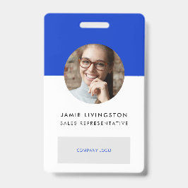 One-Color Modern Professional Logo Foto ID Badge