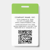 One-Color Modern Professional Logo Foto ID Badge (Achterkant)