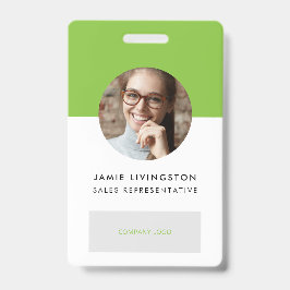 One-Color Modern Professional Logo Foto ID Badge