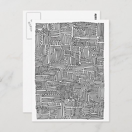 One-Continuous-Line Briefkaart (Voorkant / Achterkant)