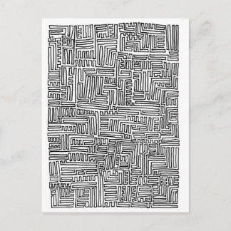 One-Continuous-Line Briefkaart