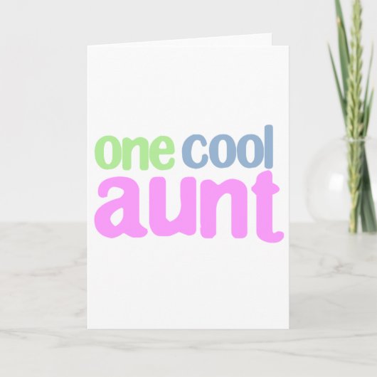 One Cool Aunt T-shirt Feestdagen Kaart (Voorkant)