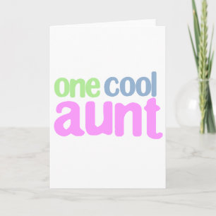One Cool Aunt T-shirt Feestdagen Kaart
