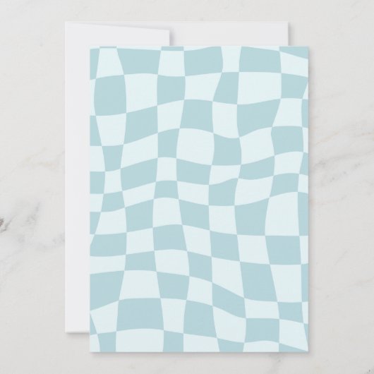 One Cool Babe Eerste Verjaardag Uitnodiging (Achterkant)